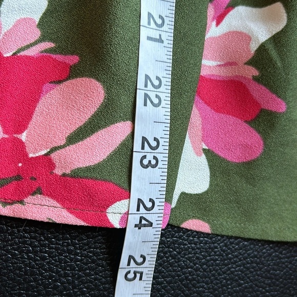 JASON WU Floral Woven Peplum Sleeveless Tank Blouse Vneck Green Pink Sz XXS NEW - Picture 10 of 10